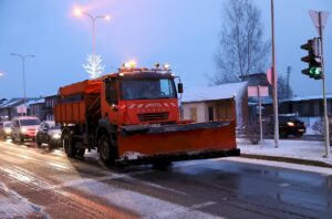 Mažeikių rajono gatvėse ir keliuose budi žiemos tarnybos