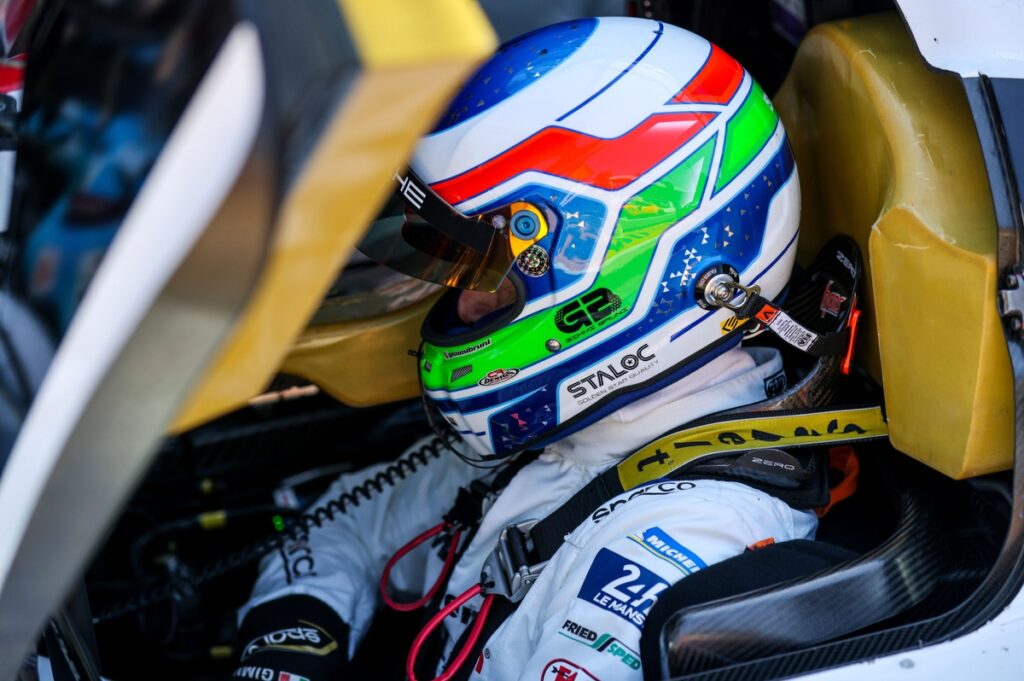 Bruni, išvykęs iš gamyklos, lenktyniaus JDC-Miller Porsche IMSA